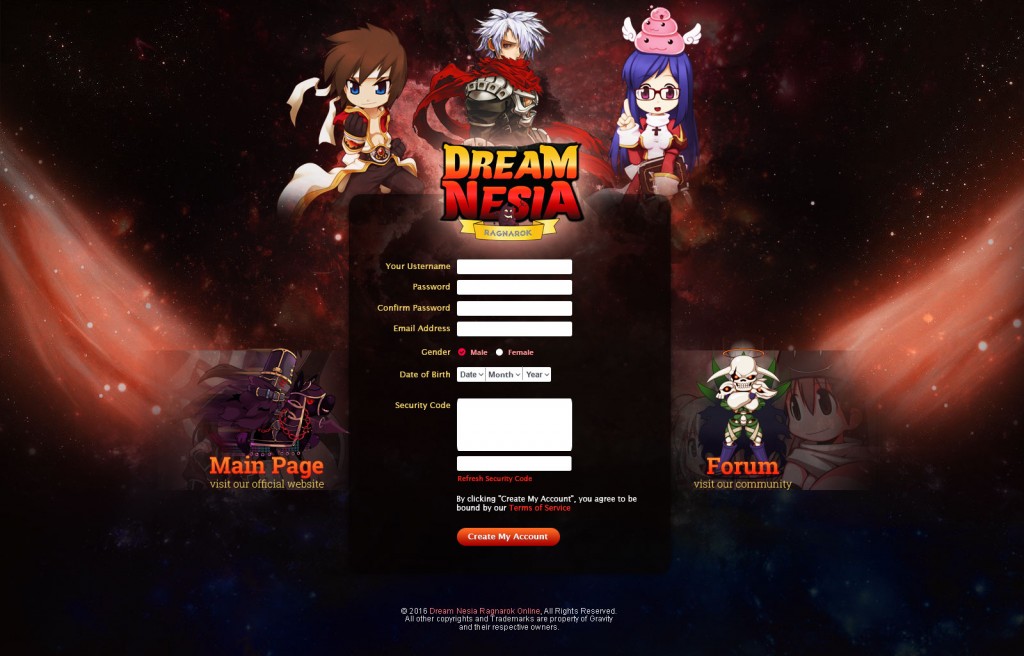 Dream Nesia Landing Page
